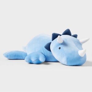 New! Blue Dinosaur Weighted Plush Throw Pillow - Pillowfort